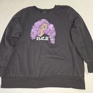 HER Graphic Sweatshirt in Gray and Purple By Goodie Two Sleeves